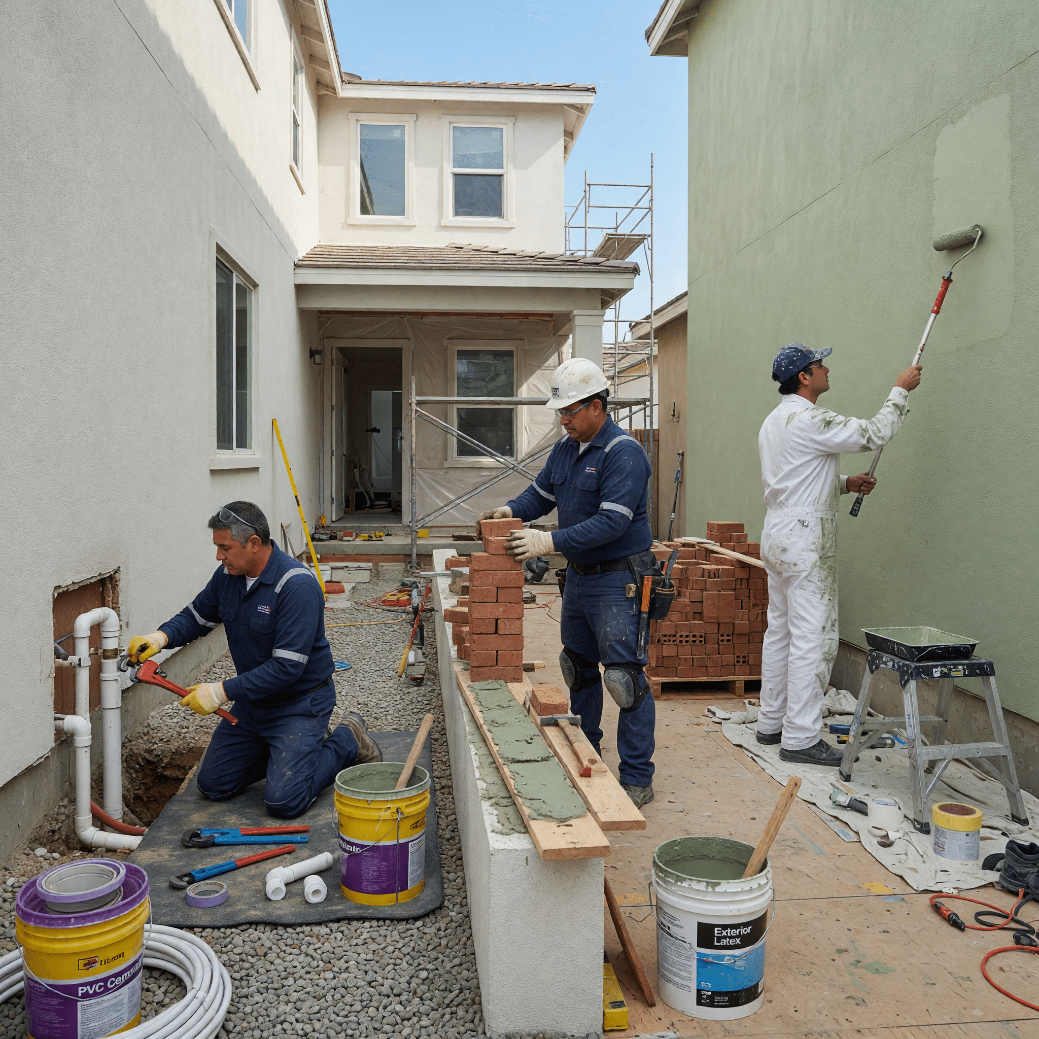 Servicios de albañilería y pintura de calidad